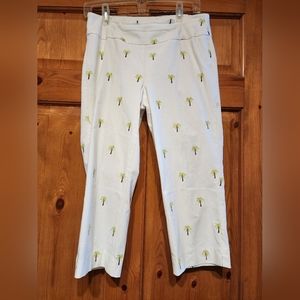 Lulu-B Palm Tree Capris, Size 10